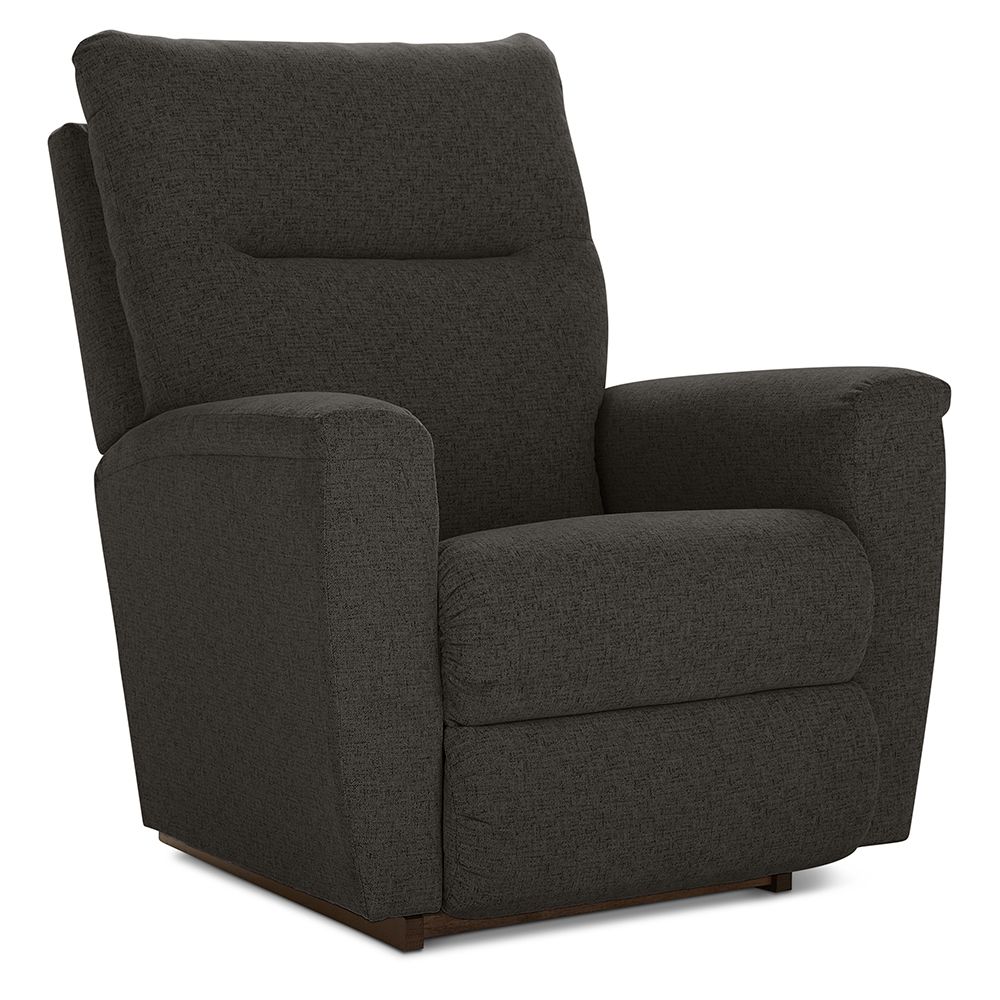 Norton Power Rocking Recliner With Headrest, Lumbar - Social Club Charcoal Fabric
