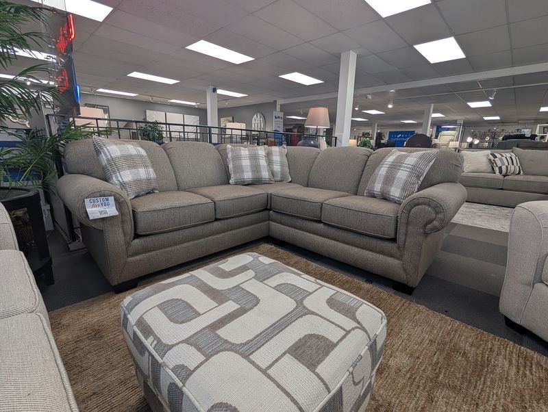 Monroe 2 Pice Sectional Grand Leather With Coil Frame &amp; Coil Cushion