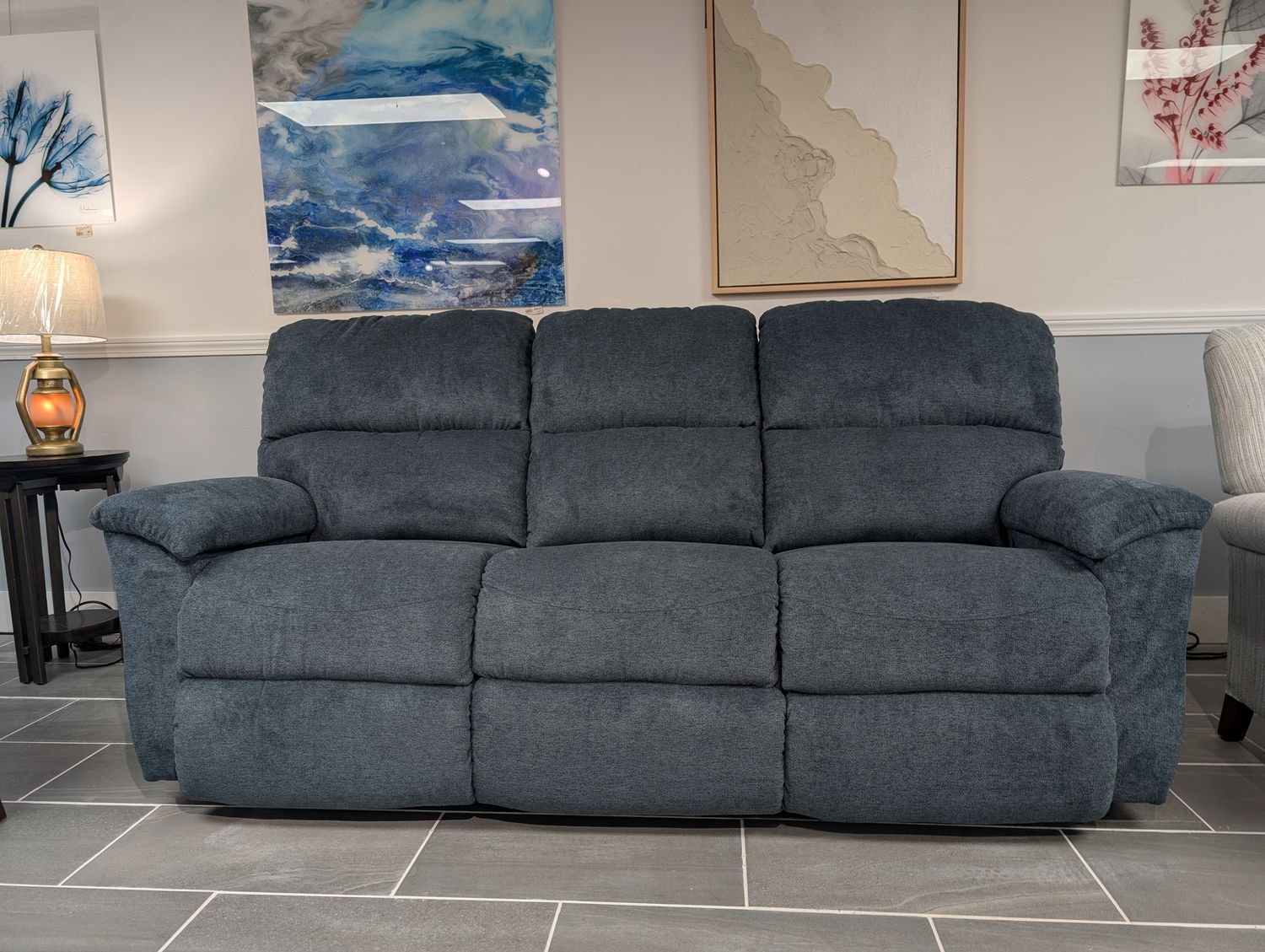 Brooks Reclining Sofa - i-Halifax Denim Fabric