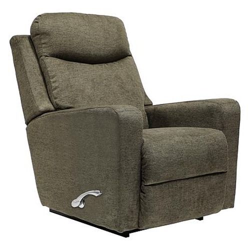 Emmons Rocking Recliner Contour Cushion, Arc Handle - i-Halifax Java Fabric
