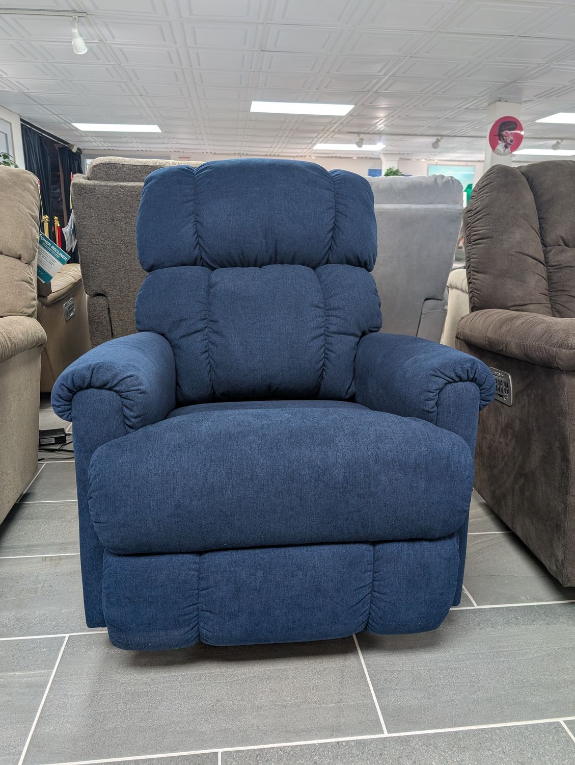 Pinnacle Rocking Recliner Contour Cushion, Arc Handle - i-Hallandale Admiral Fabric