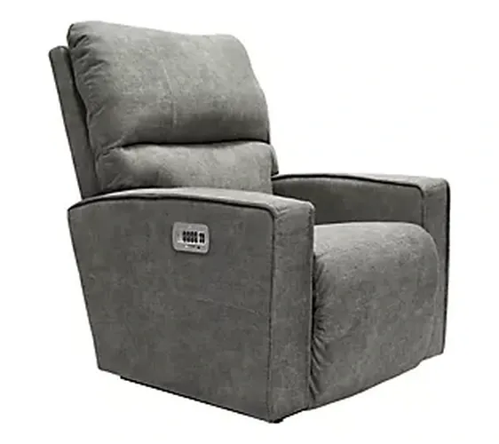 Maddox Power Rocking Recliner With Headrest, Lumbar Contour Cushion - i-Northwest Dove Fabric