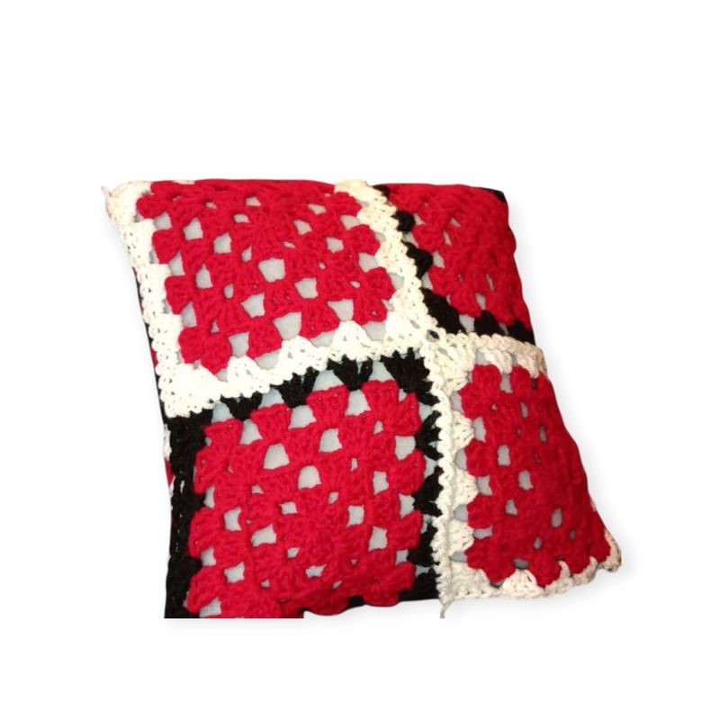 Coussin Granny Fait Main Au Crochet