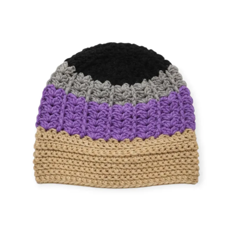 Bonnet en crochet multicolore