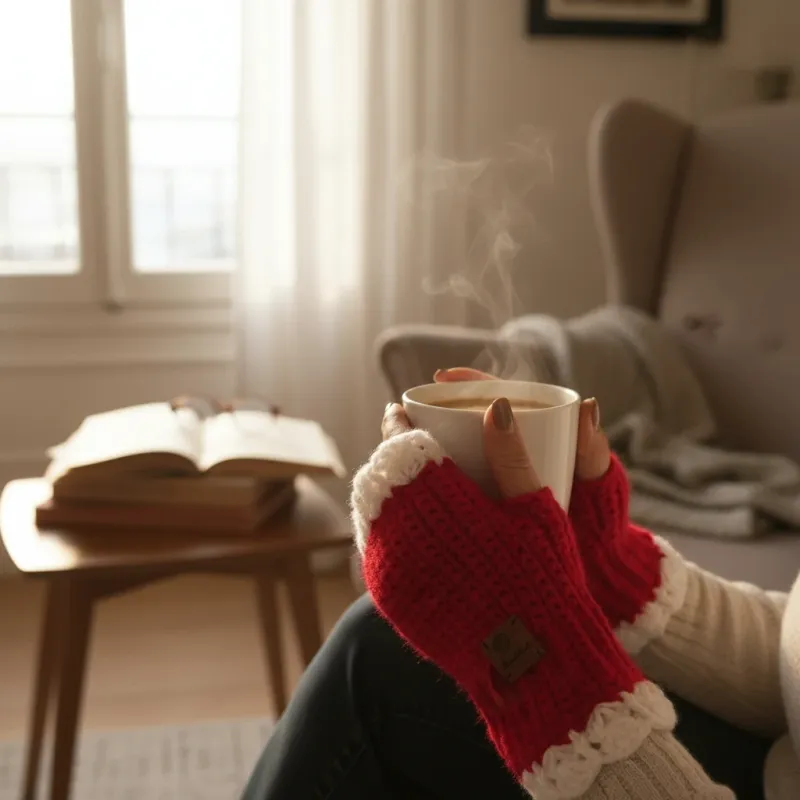 Mitaines en crochet avec bord travaillé – Chic et fait main