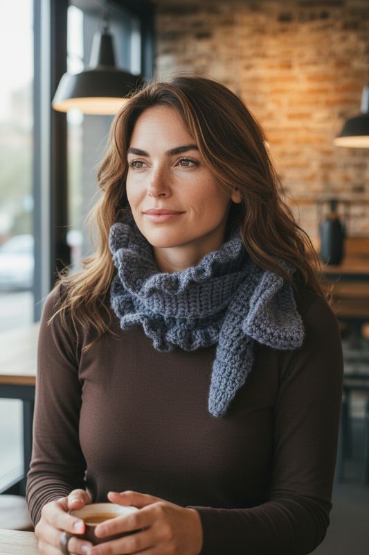 Tour de cou en crochet avec nœud