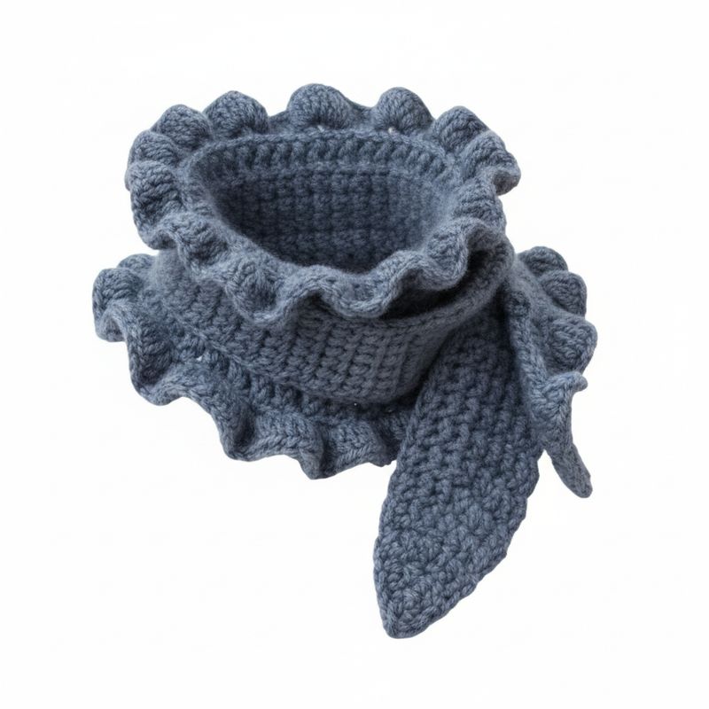 Tour de cou en crochet avec nœud