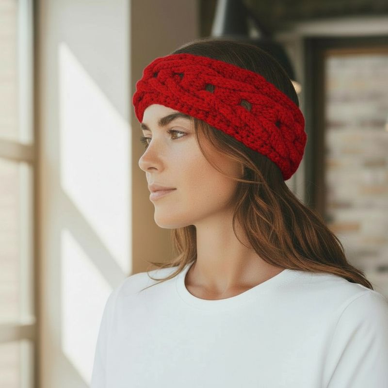 Bandeau 3 D au crochet (Cotton ou Laine)