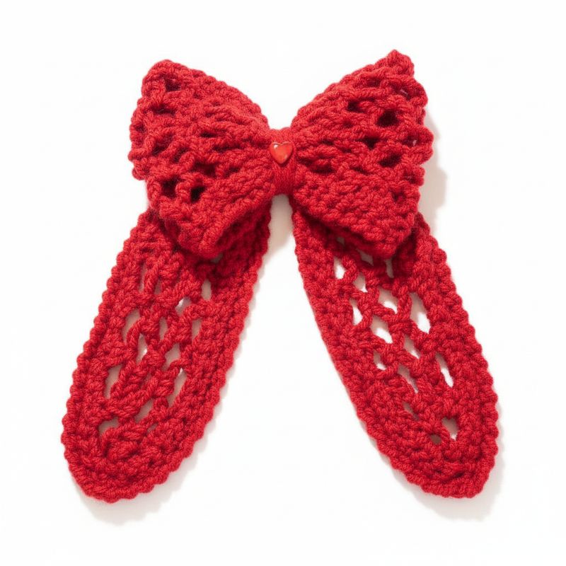 Barrette Nœud en Crochet