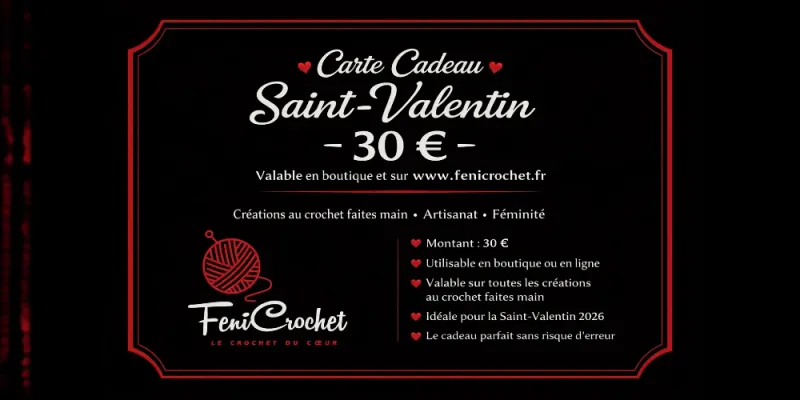 Carte Cadeau Saint-Valentin à partir de 10 Euros