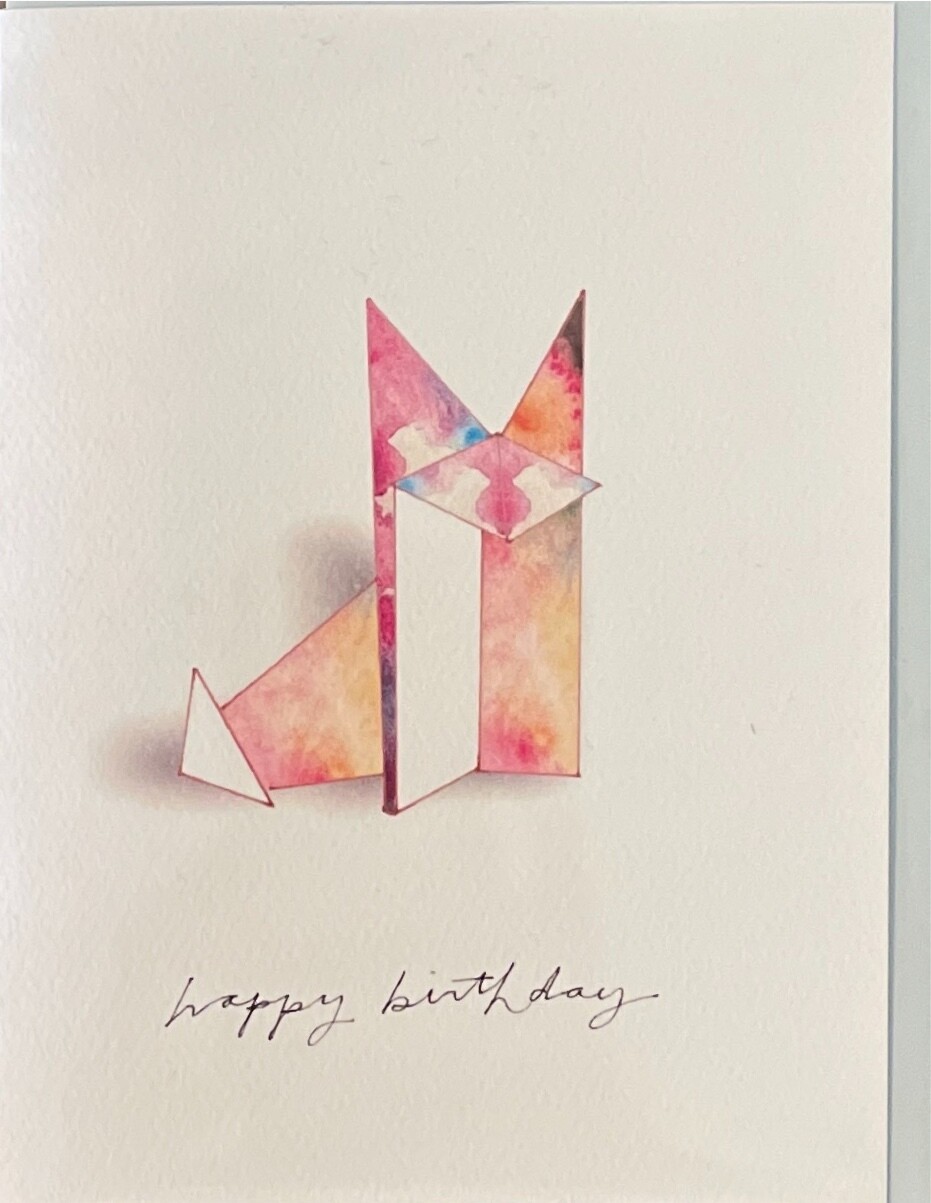 Card - "Happy Birthday" Fox