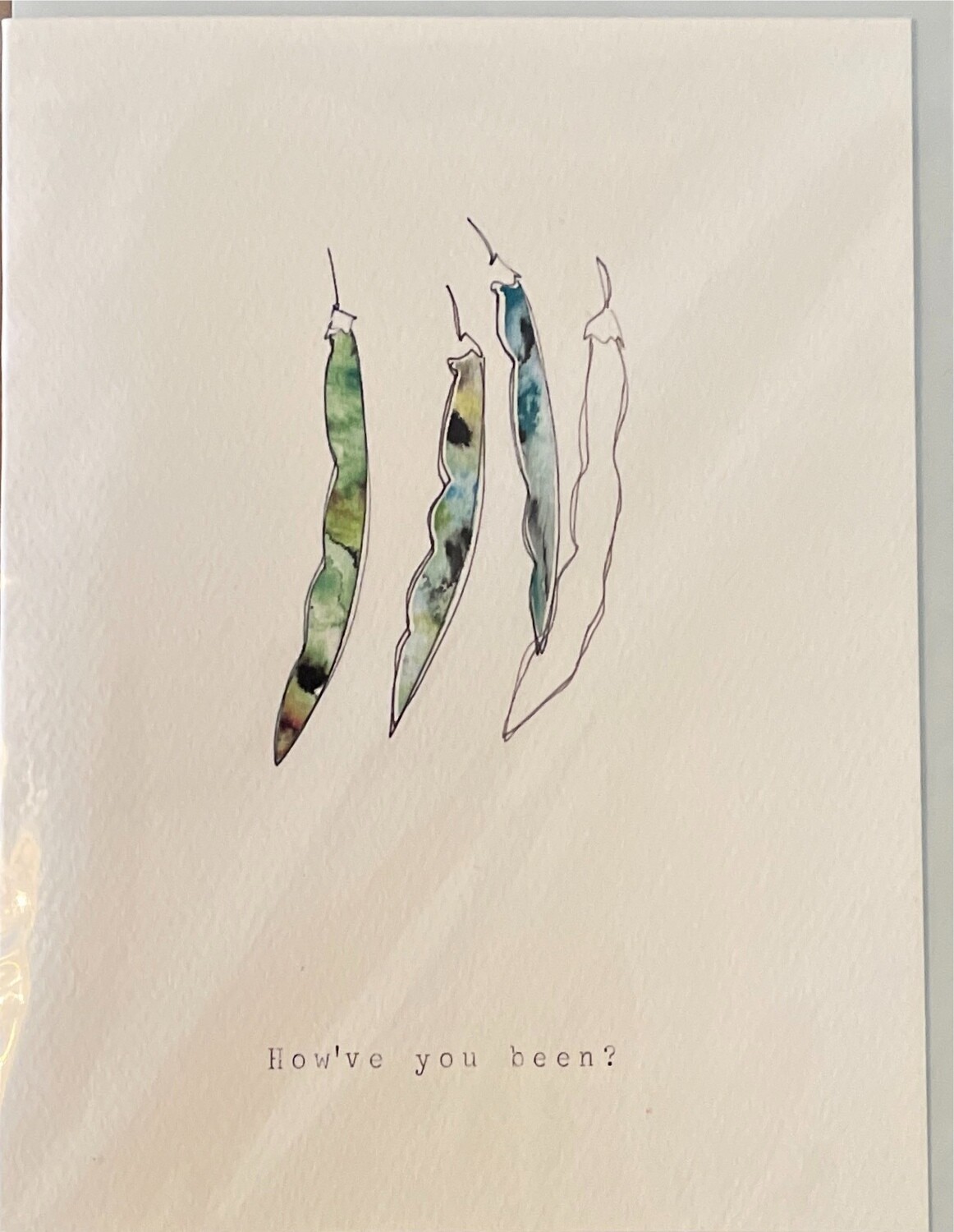Card - "How've you been?" Peas in Pod