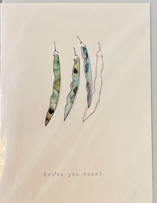 Card - "How've you been?" Peas in Pod