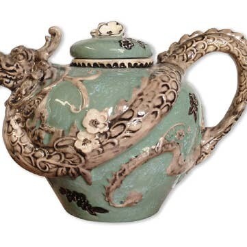 Blue Sky Clayworks - Green Dragon Teapot