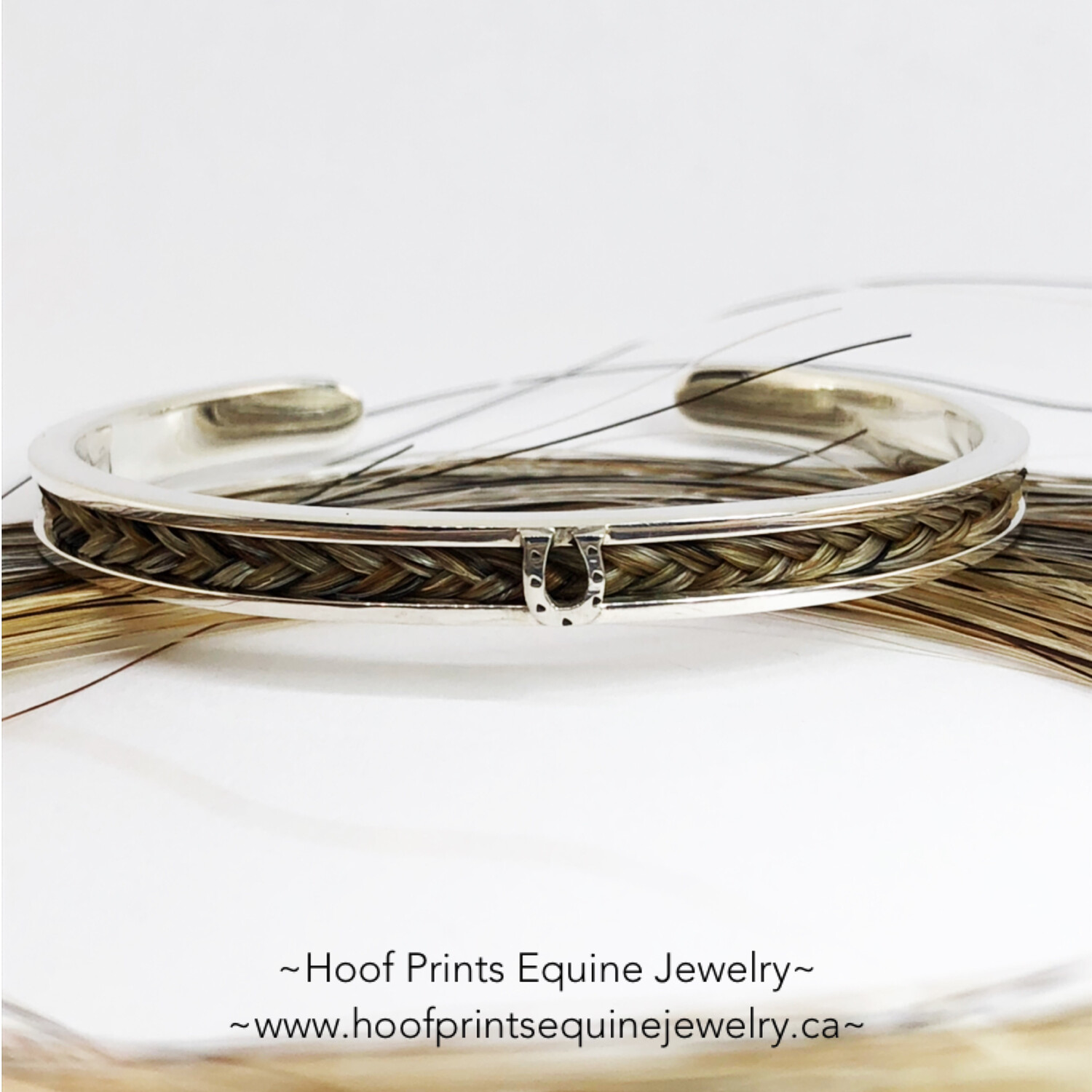 Sterling Cuff W/Horseshoes