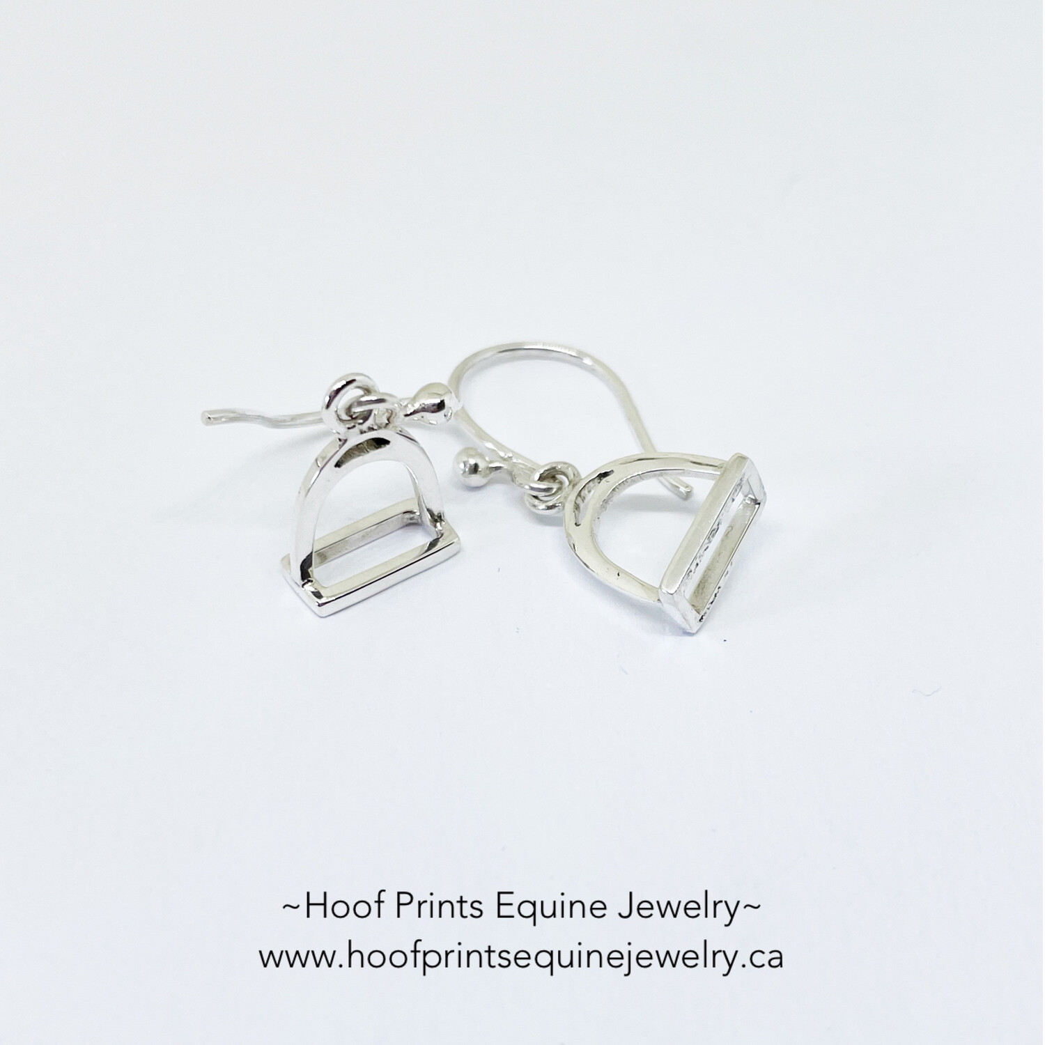 Sterling Silver English Stirrup Earrings