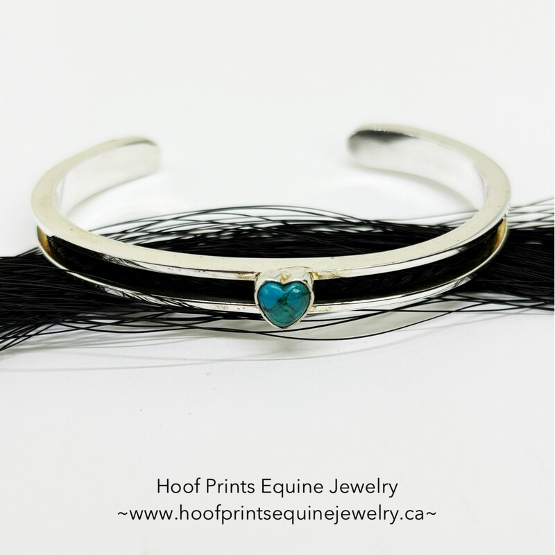 Sterling Turquoise Heart Cuff
