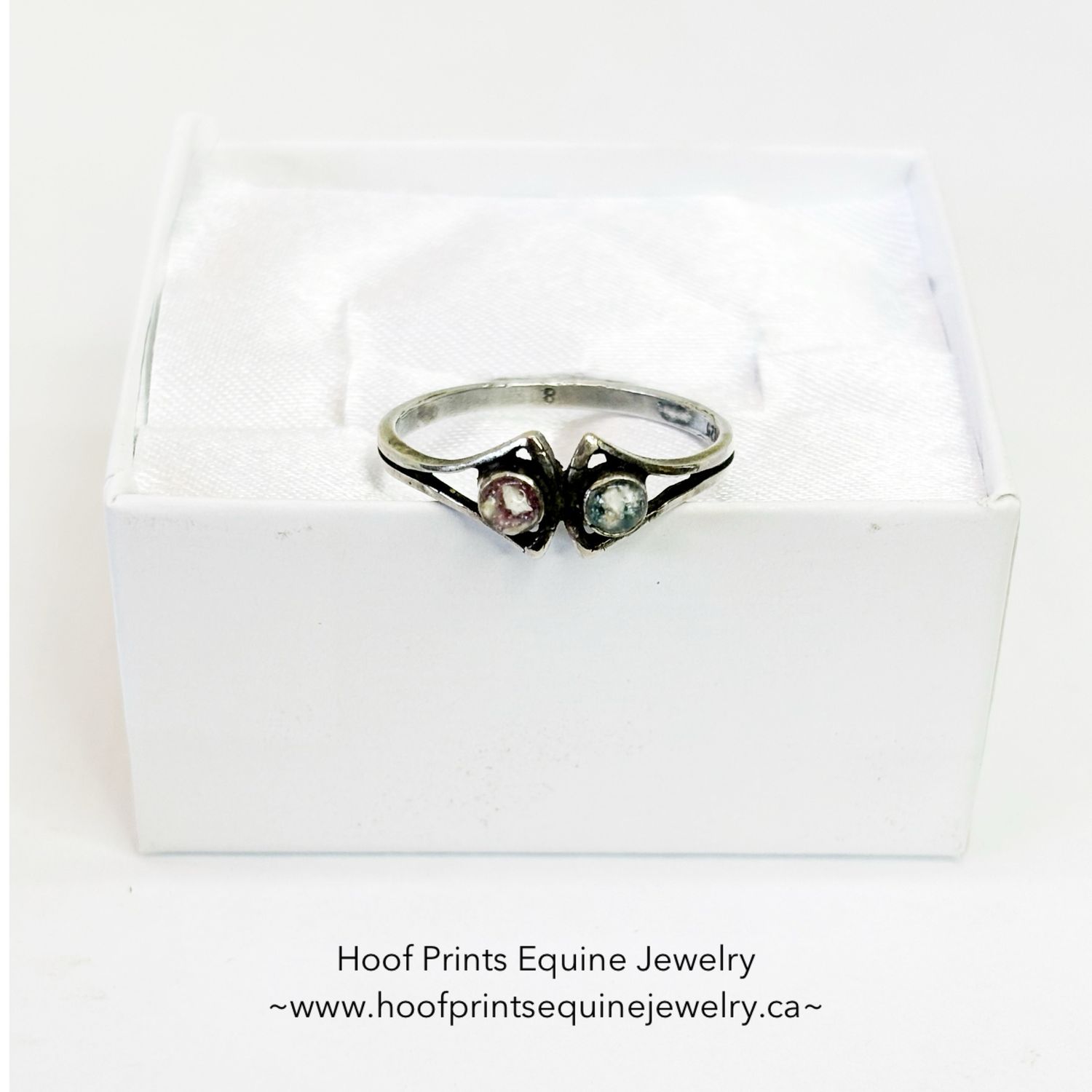 Double Resin Stone Ring