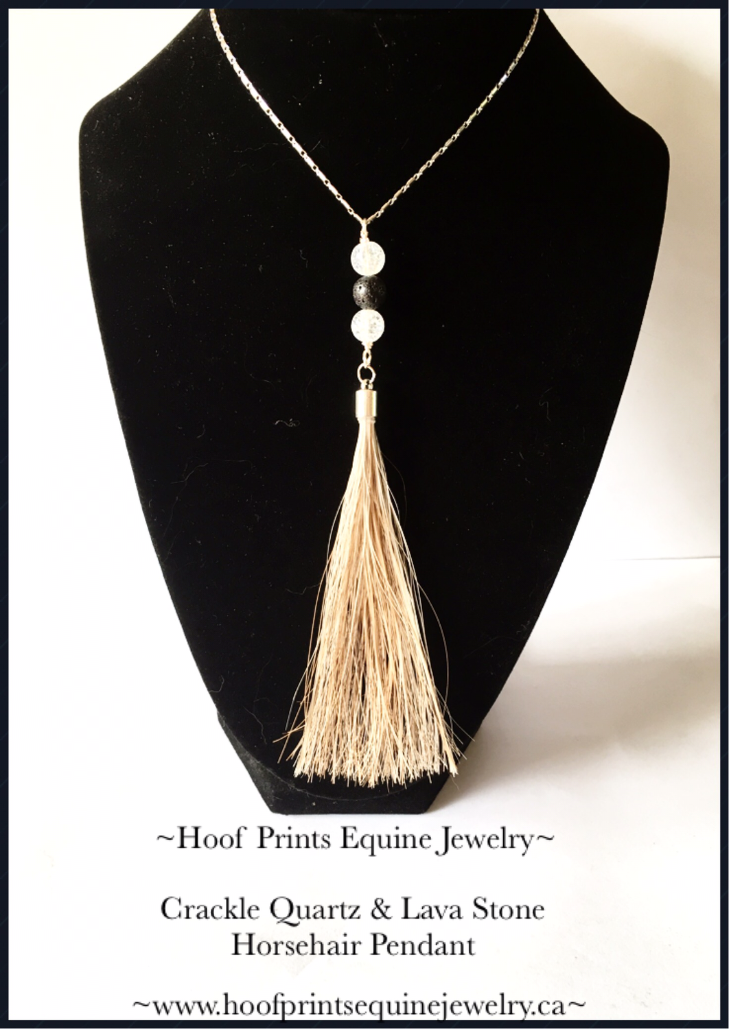 Crackle Quartz &amp; Lava Stone Necklace Set