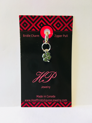 Green sparkle clover charm 