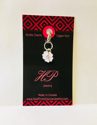 Pink Enamel Flower Charm 