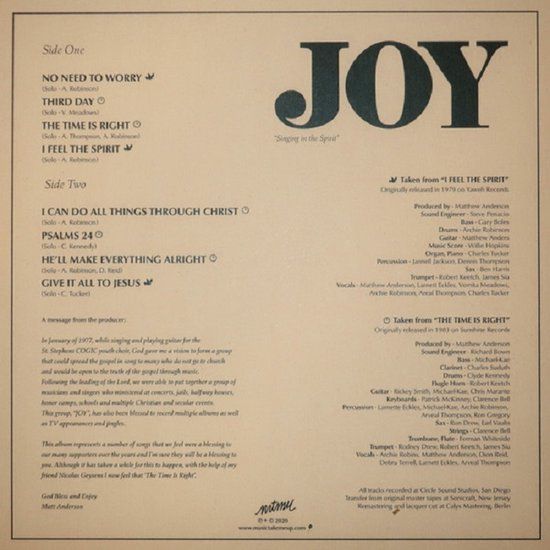 Joy – The Time Is Right - LP Reissue