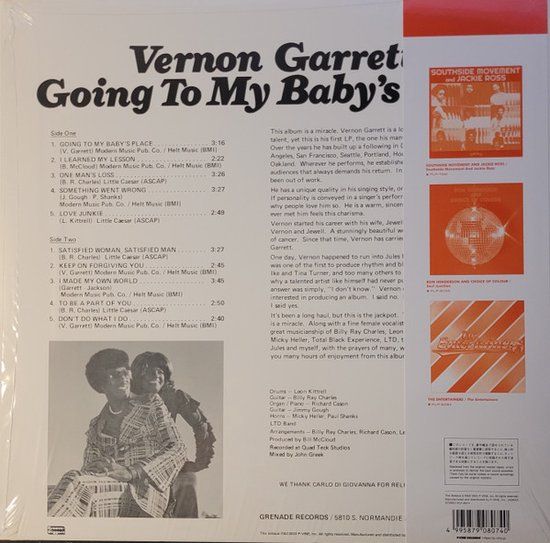 Vernon Garrett - Going To My Baby's place (LP)
