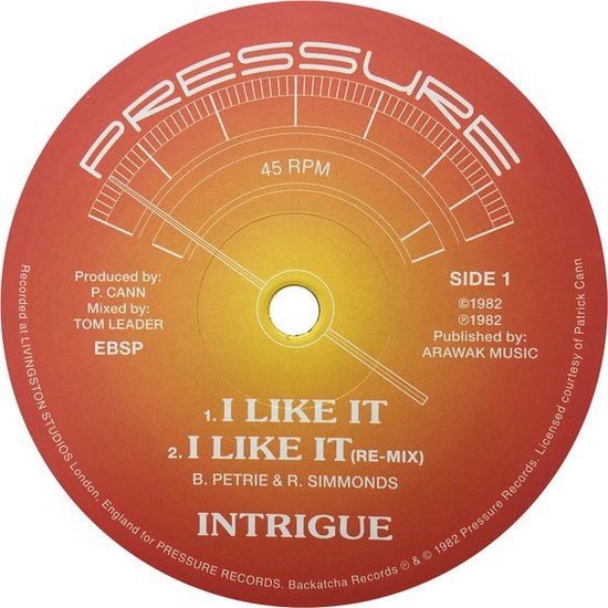 Intrigue – I Like It - 12&quot; reissue