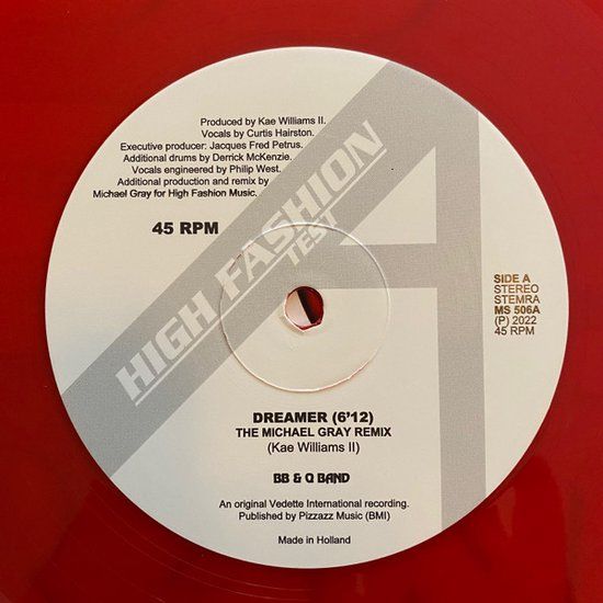 BB &amp; Q Band* – Dreamer (Michael Gray Remix) - 12&quot;- - Red VINYL