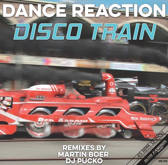 DANCE REACTION - DISCO TRAIN (REMIXES) 12&quot; - aqua blauw - Martin Boer