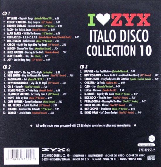 Zyx Italo Disco Collection 10