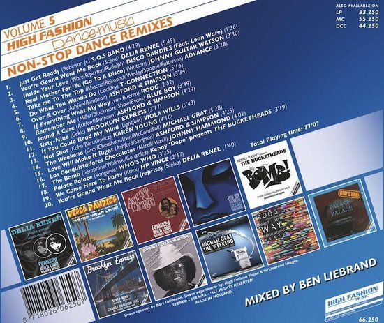 High Fashion Dance Music Vol. 5 Mixed By Ben Liebrand - 2cd
