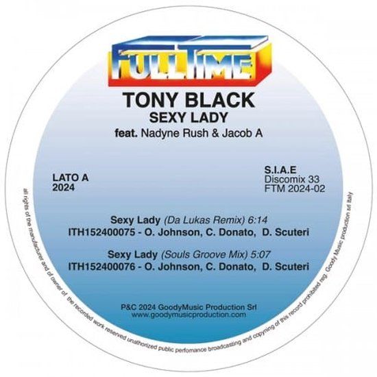 TONY BLACK - SEXY LADY 12&quot; reissue 2024