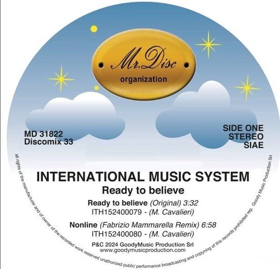 INTERNATIONAL MUSIC SYSTEM - READY TO BELIEVE EP 12&quot;