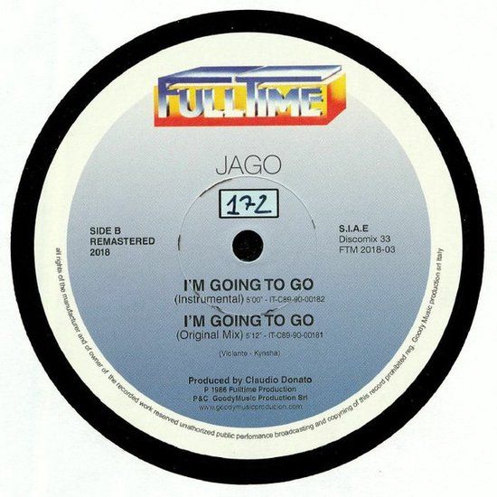 JAGO - I'M GOING TO GO 12" reissue