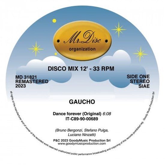 GAUCHO - DANCE FOREVER 12&quot; - reissue 2023