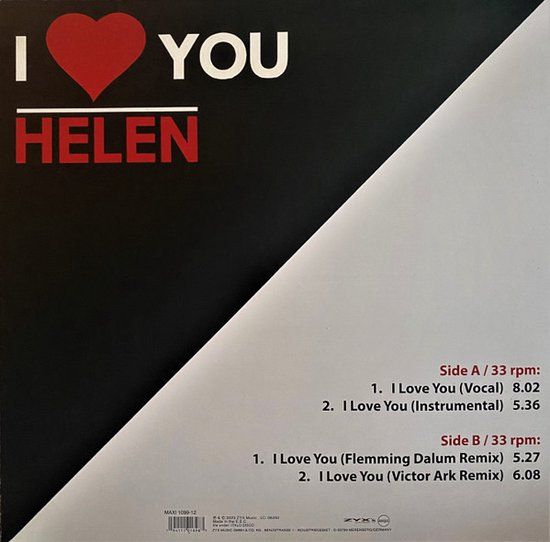 Helen - I Love You  - 12"