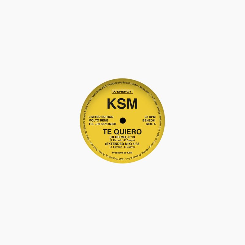KSM - TE QUIERO / I LOVE YOU 12&quot; ( 2022 release)