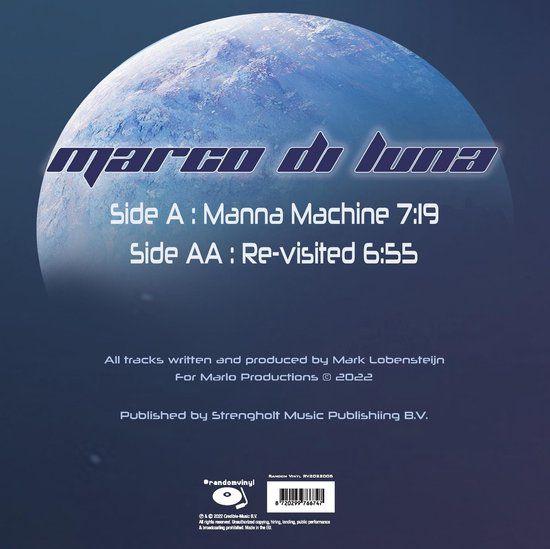 MARCO DI LUNA - MANNA MACHINE ( 12&quot;- 2022)
