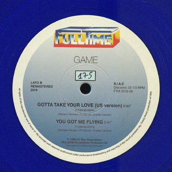 Game – Gotta Take Your Love / You And Me 9 12 inch release 2019)