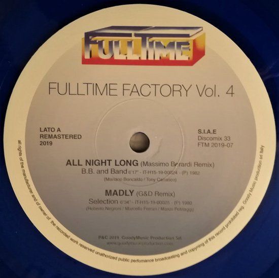 Various – Fulltime Factory Vol. 4 ( release 2019 ) - 12&quot;