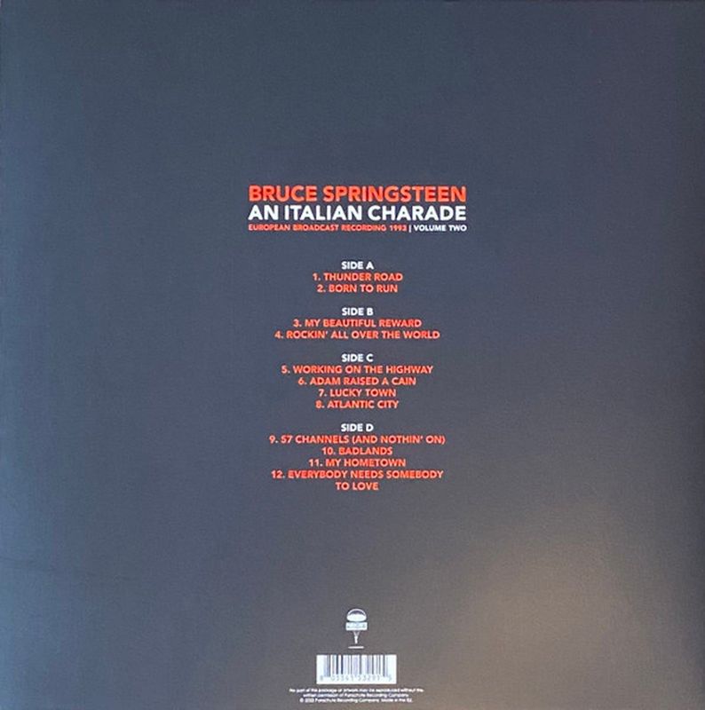 Bruce springsteen - An Italian Charade  - 2lp
