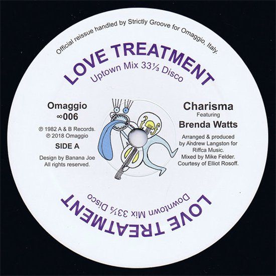 Charisma Featuring Brenda Watts – Love Treatment -12 &quot;&quot; reissue 2018