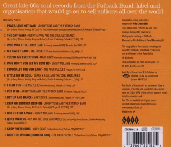Fatback's Soul Shop - cd