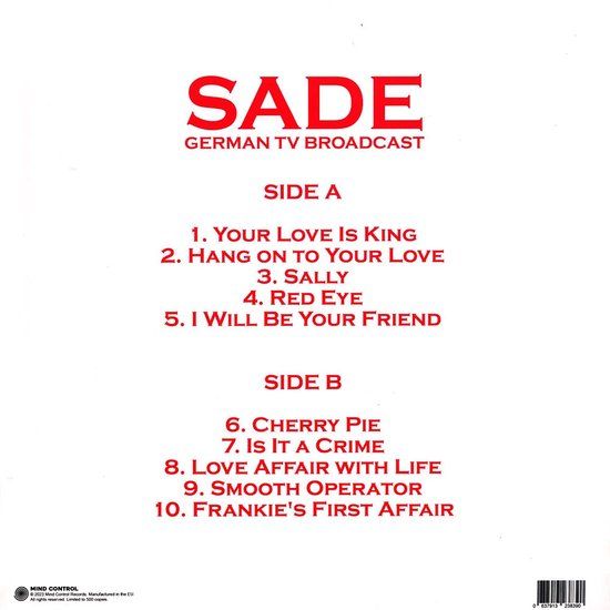 Sade -Live German Tv Broadcast - lp