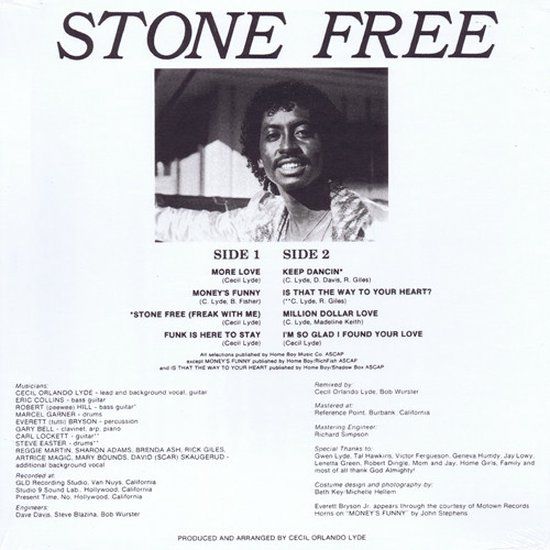 Cecil Lyde - Stone Free -Reissue- - Lp