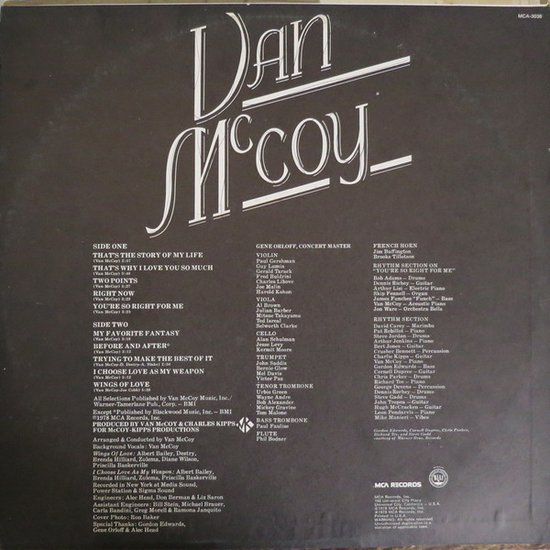 Van McCoy – My Favorite Fantasy - LP - cut out
