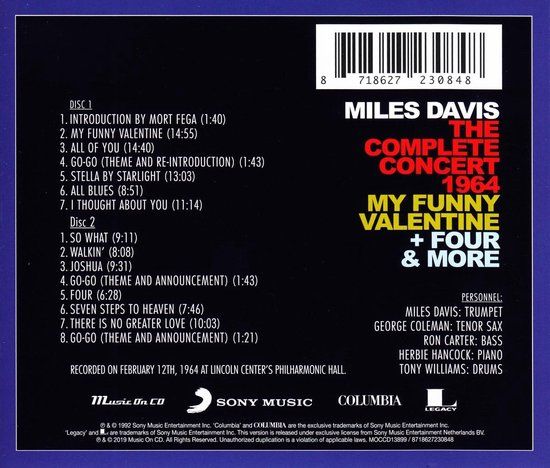 Miles Davis - Complete Concert 1964 - cd