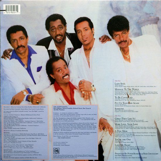 Temptations - To Be Continued - lp cut out