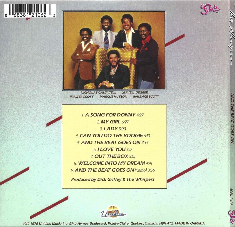 the Whispers -And The Beat Goes On  - cd